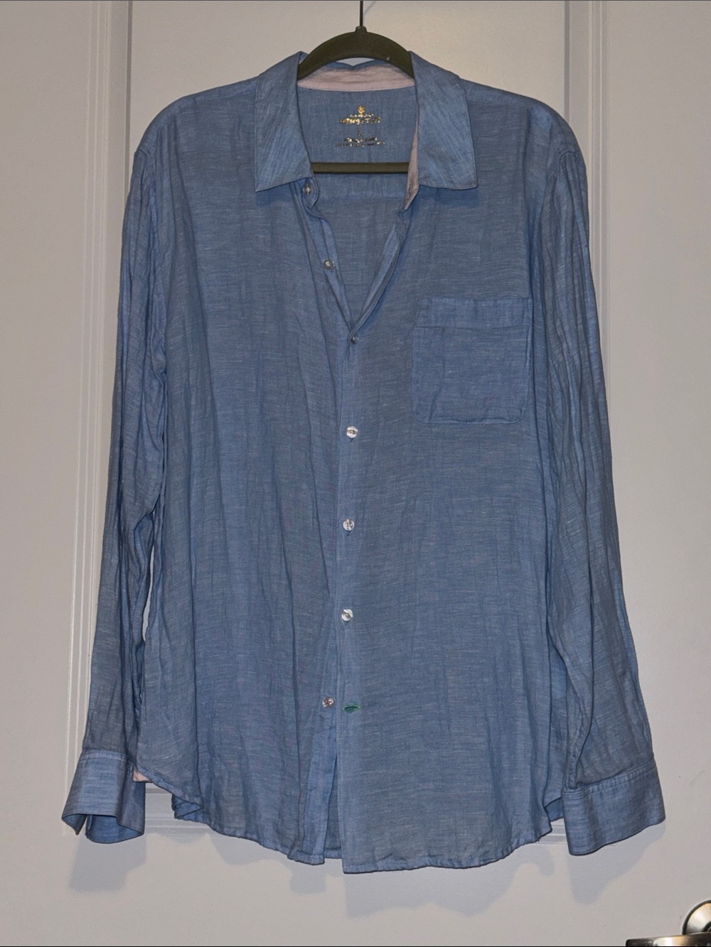 Lilly Pulitzer Sky Blue Long Sleeve Casual Button-Down Shirt
